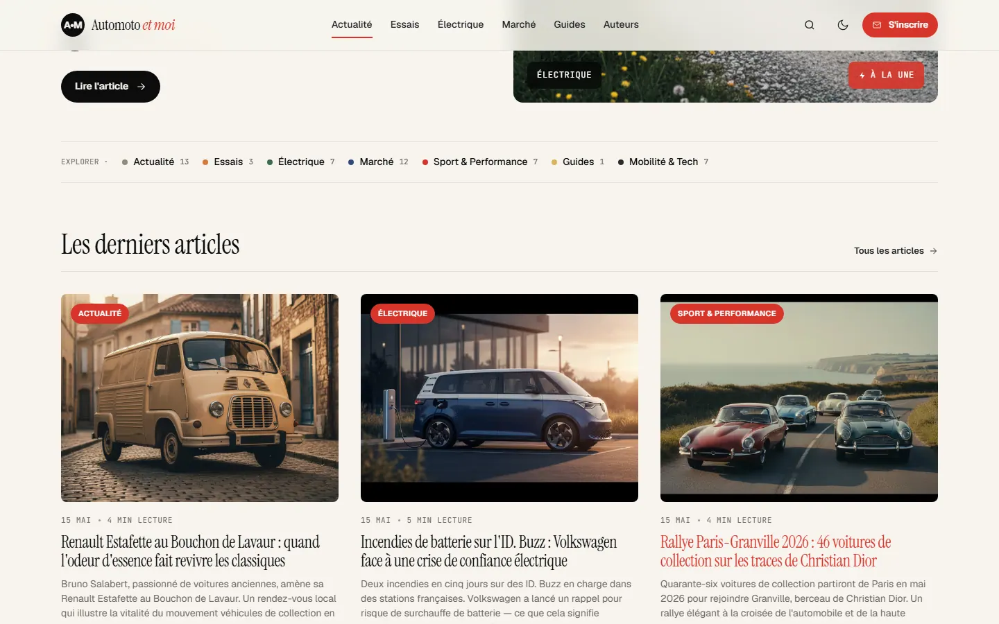 Auto Moto et Moi — Fonctionnalité clé
