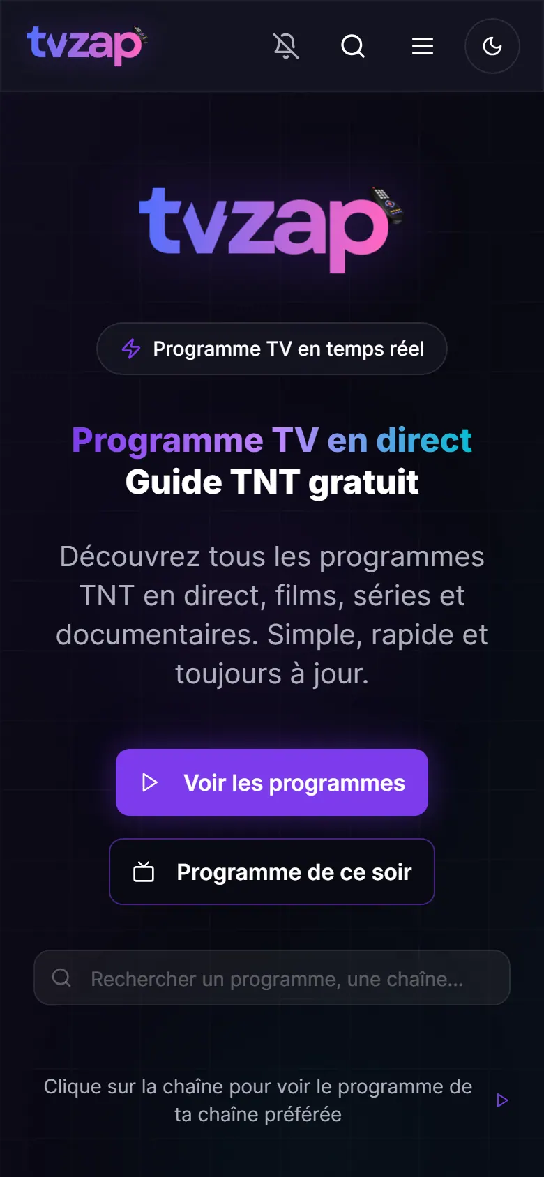 TVZap — Mobile